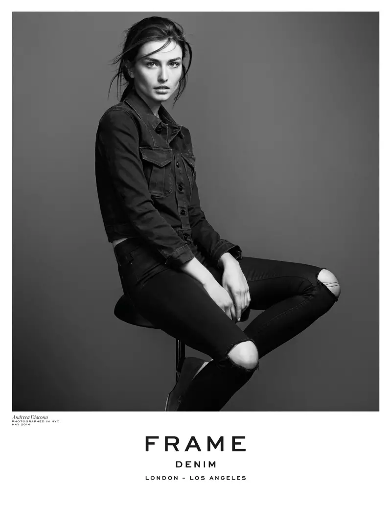 Андреа Дьякону в рекламной кампании Frame Denim осень 2014