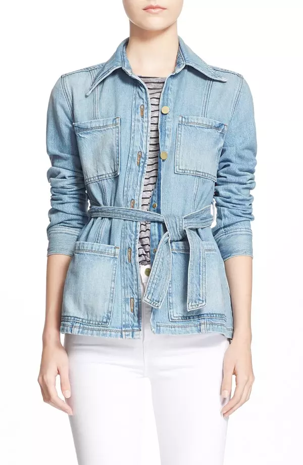 Frame Denim Le Jeansjacke mit aufgesetzten Taschen