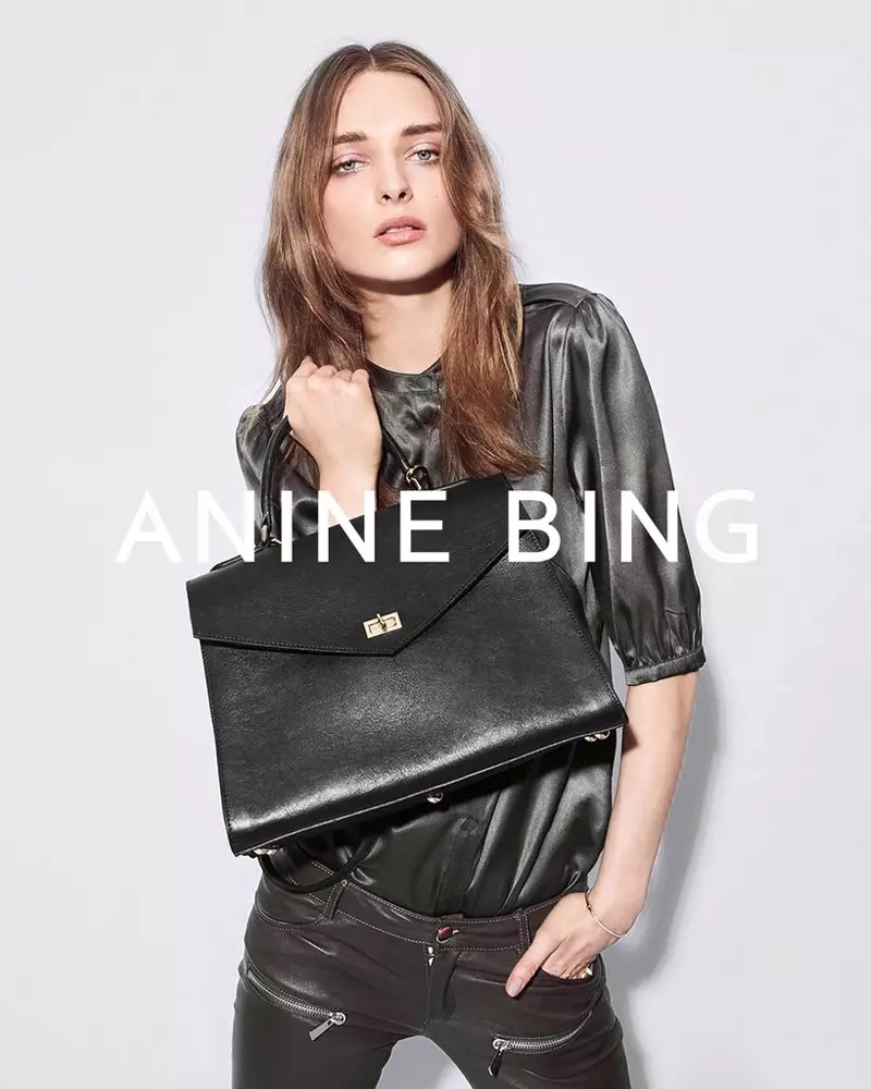 Anine Bing präsentiert Lederaccessoires in der Herbstkampagne 2016