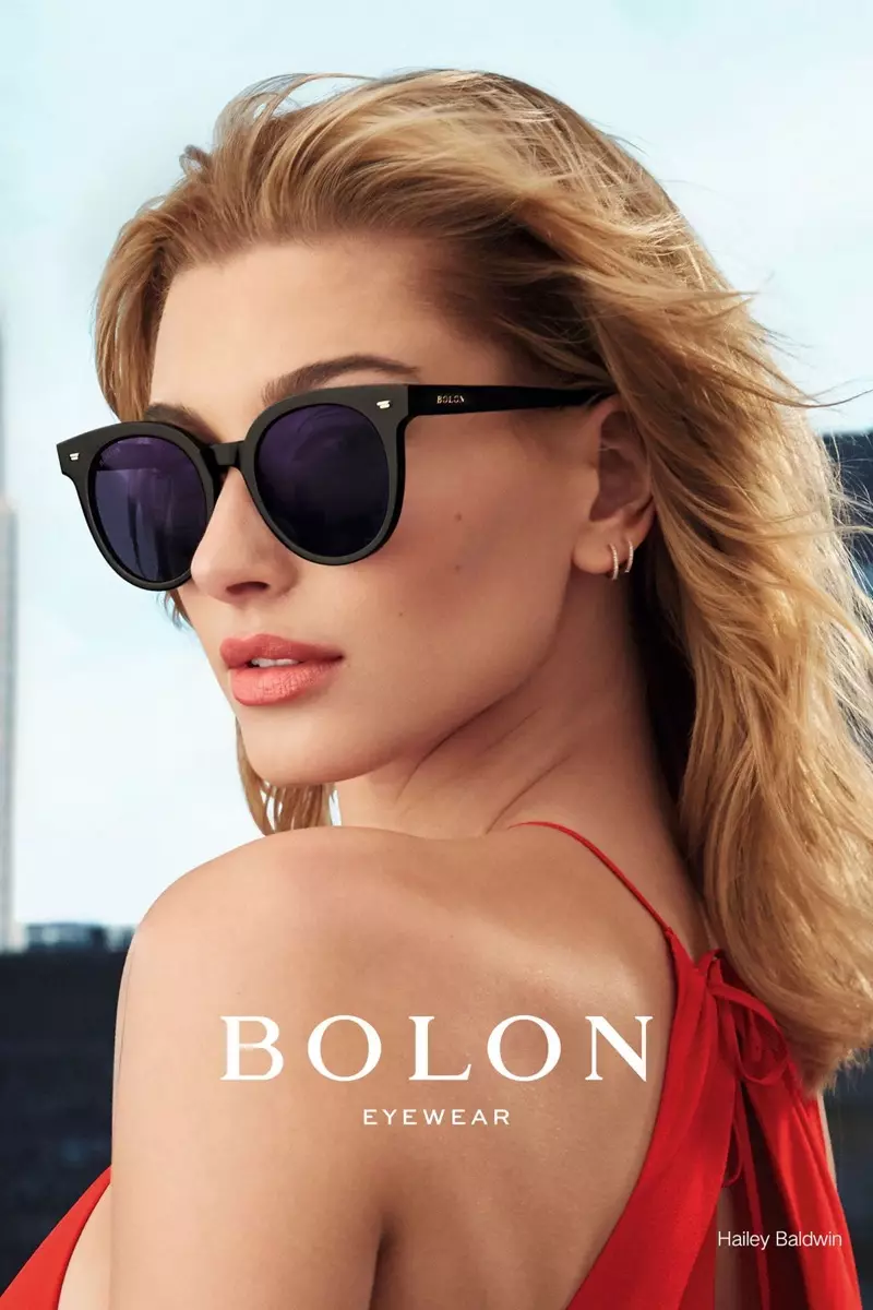 Bolon Eyewear na-enweta Hailey Baldwin maka mkpọsa 2017 ya