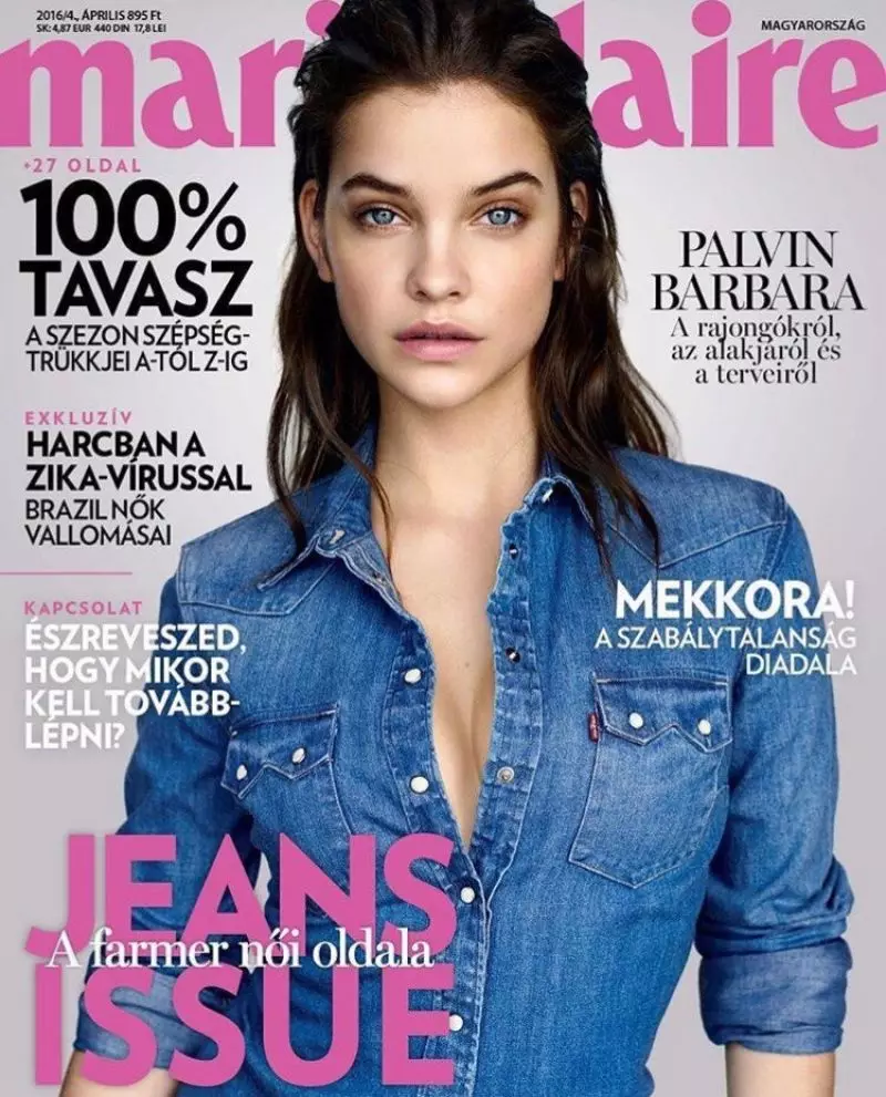 Barbara Palvin op Marie Claire Hongarije april 2016 Cover