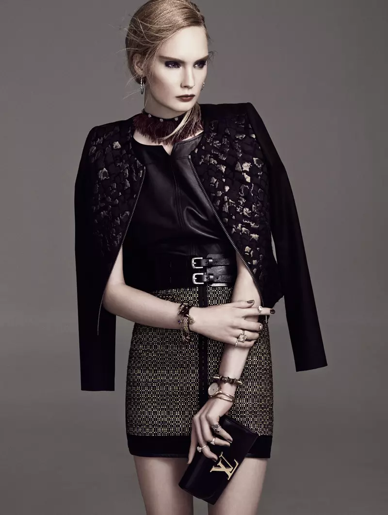 Henrietta Hellberg Wears Black & Gold in Plaza Kvinna by Martin Petersson