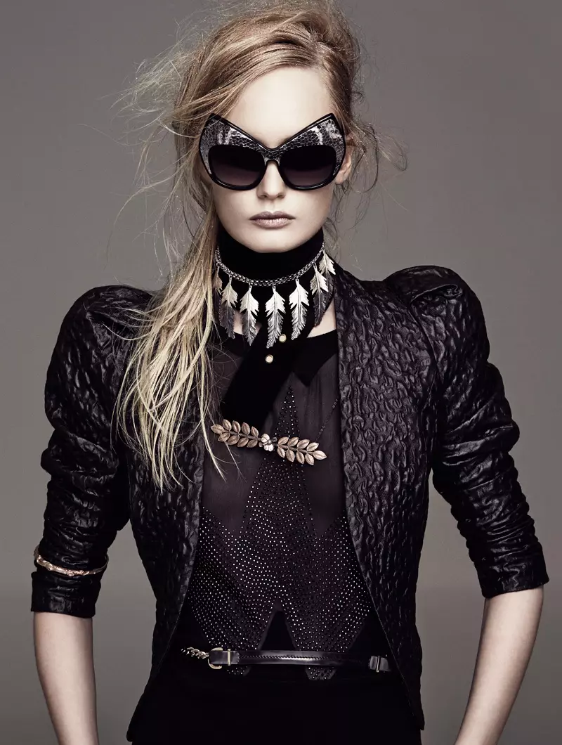 Henrietta Hellberg Wears Black & Gold in Plaza Kvinna by Martin Petersson