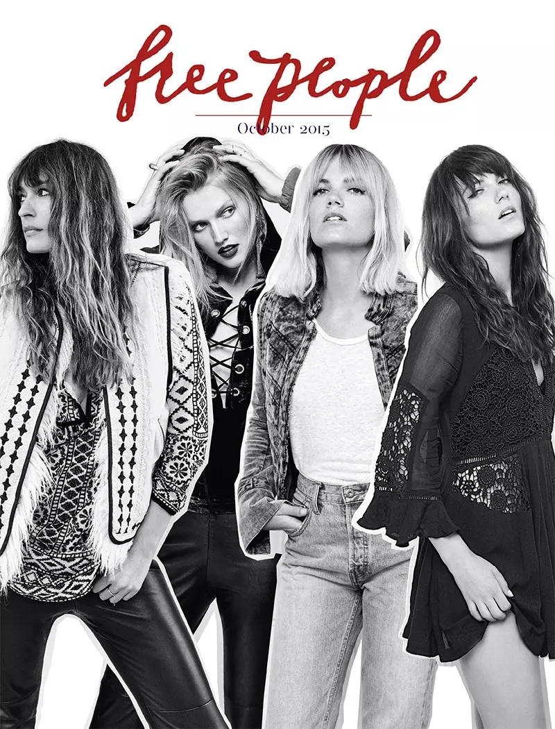 Корицата на каталога на Free People октомври 2015 г