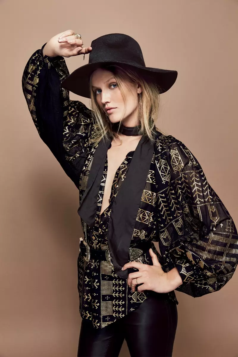 Toni Garrn dla katalogu Free People's Październik 2015