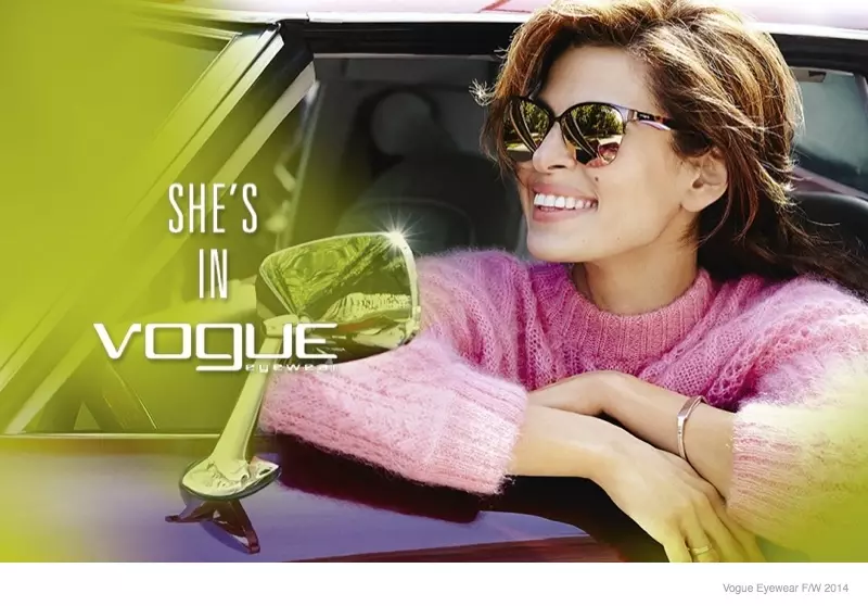 Eva Mendes kanggo Vogue Eyewear 2014 Kampanye Iklan Autumn