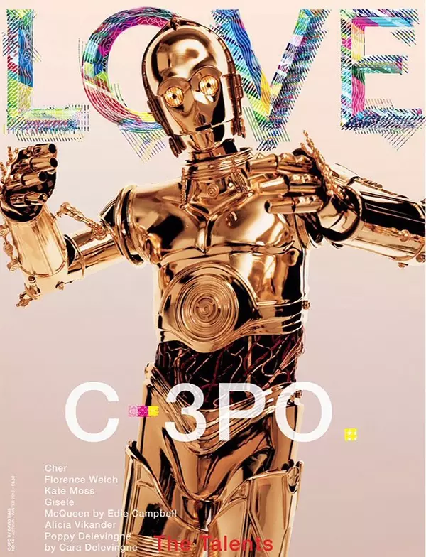 C-3PO op LOVE Magazine voorblad