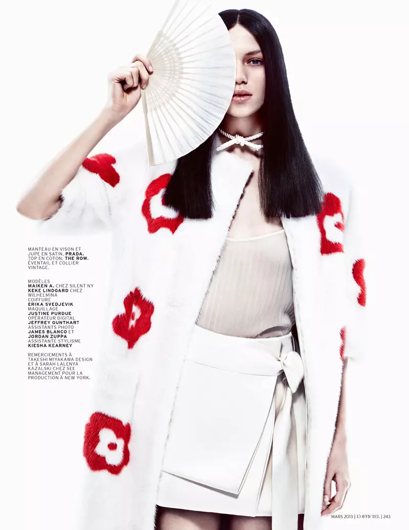 Keke Lindgard 和 Maiken Abma 為 L'Officiel Paris 帶來日式風格，由 Jason Kim 拍攝