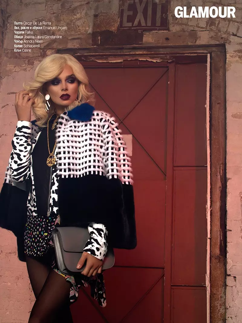 Danielle Knudson Modelên Glam Rock Style ji bo Glamour Bulgaria