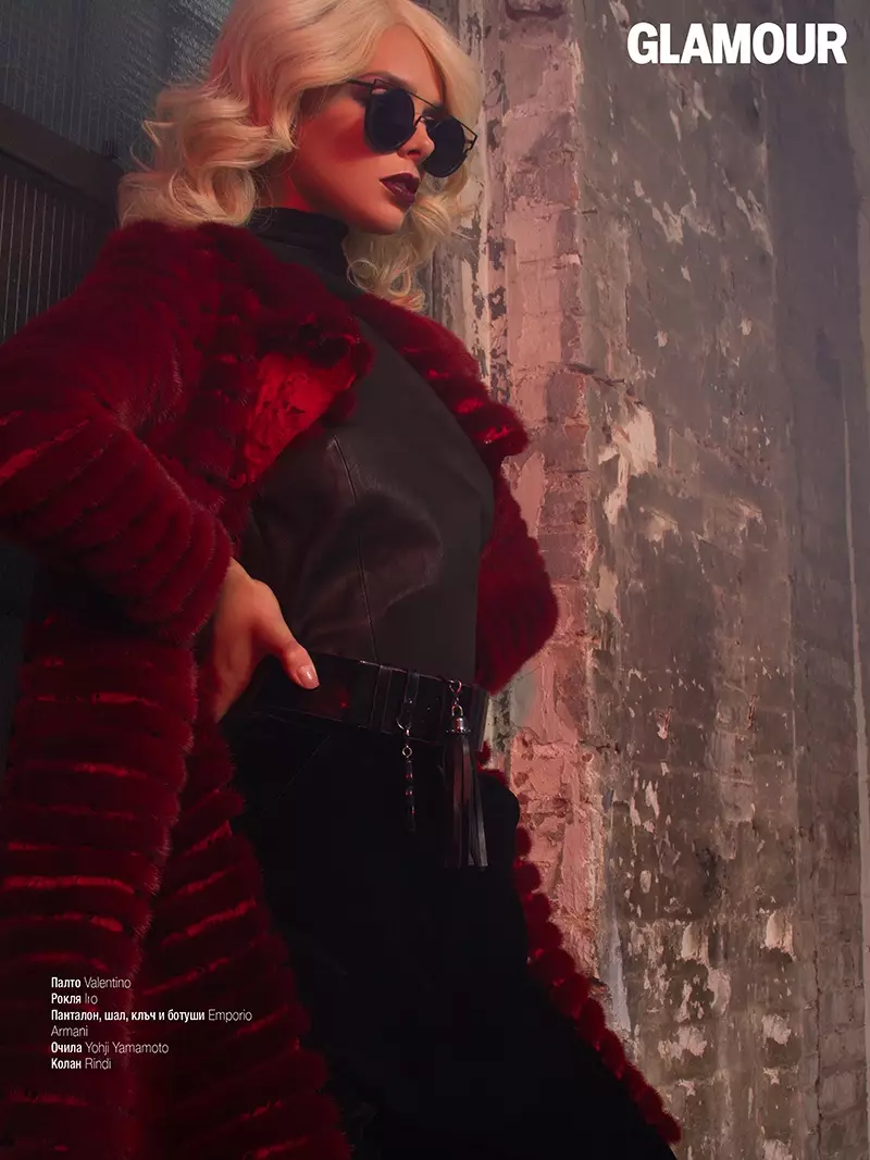 Glamour Bulgaria සඳහා Danielle Knudson Models Glam Rock Style