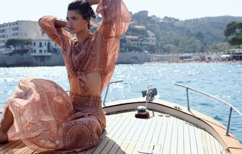 UJulia Van Os amamodeli we-Zimmermann Swim Primrose ihembe eligoqekayo nesiketi somkhankaso we-Resort 2019