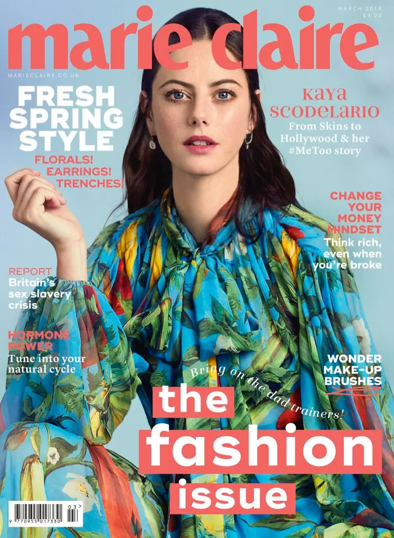 Kaya Scodelario 在 Marie Claire UK 2018 年 3 月封面上