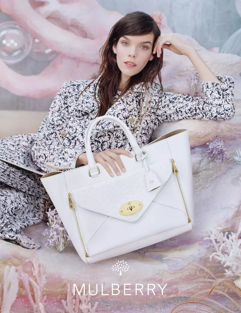 梅根·科里森 (Meghan Collison) 是蒂姆·沃克 (Tim Walker) 的 Mulberry 2013 春季广告系列中的一个柔和梦想