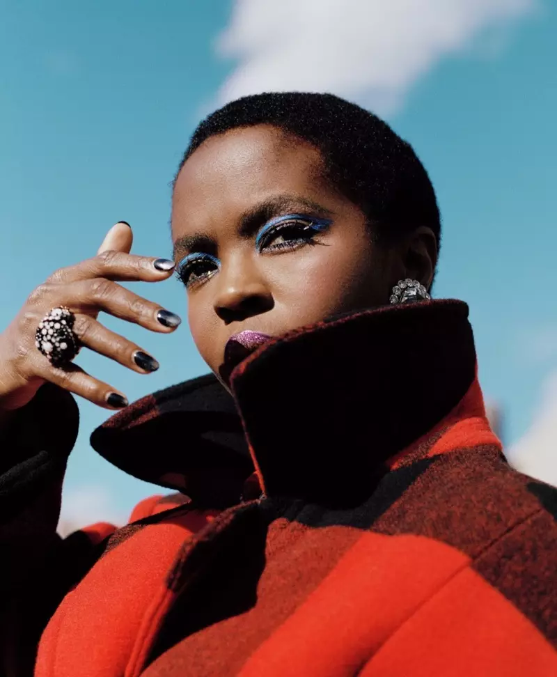 Lauryn Hill Stären am Woolrich Hierscht-Wanter 2018 Campagne