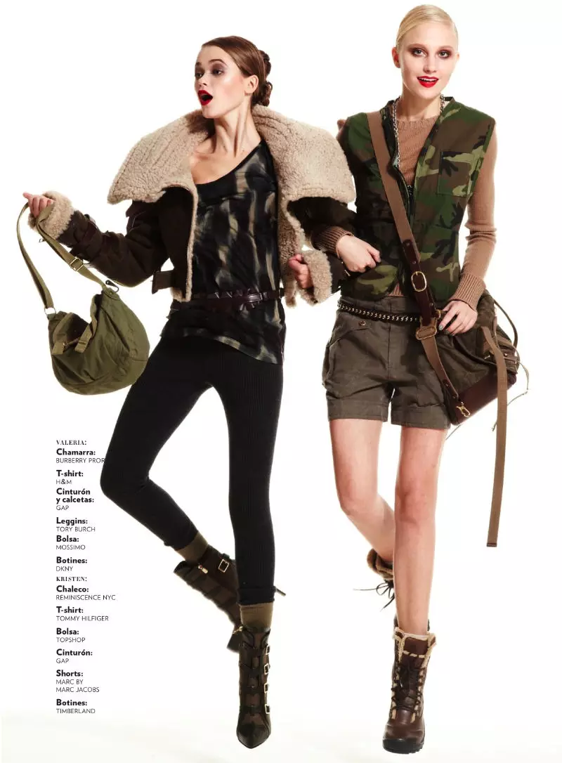 2011 年 1 月 Hans Neumann 為 Glamour Mexico 拍攝的 Kristen & Valeria