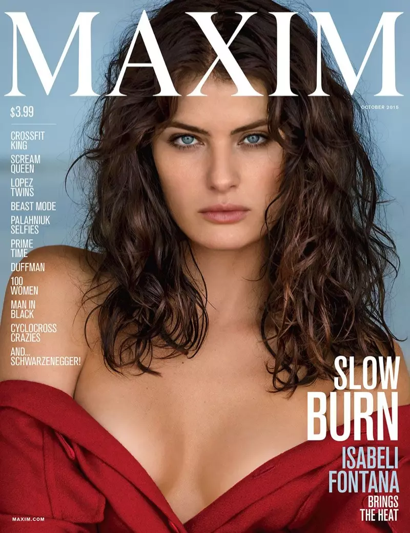 Isabeli Fontana na obálke Maxima z októbra 2015