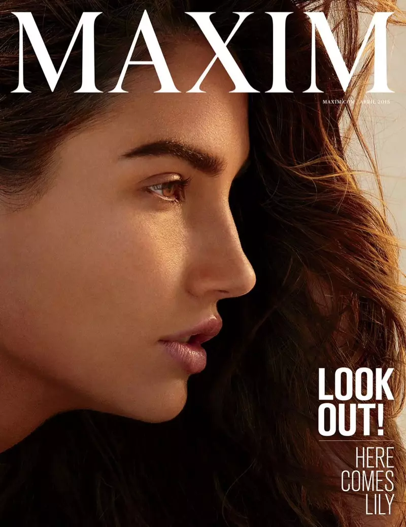 Lily Aldridge landet im April 2015 auf dem Cover des Maxim Magazine.