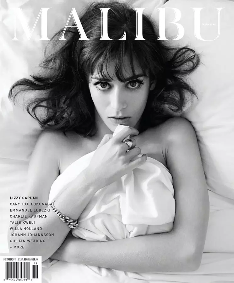 Lizzy Caplan op Malibu Magazine November / Dezember 2015 Cover