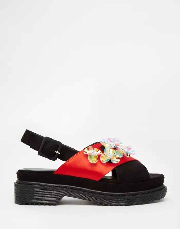 AV Robertson x ASOS zwarte dikke sandalen