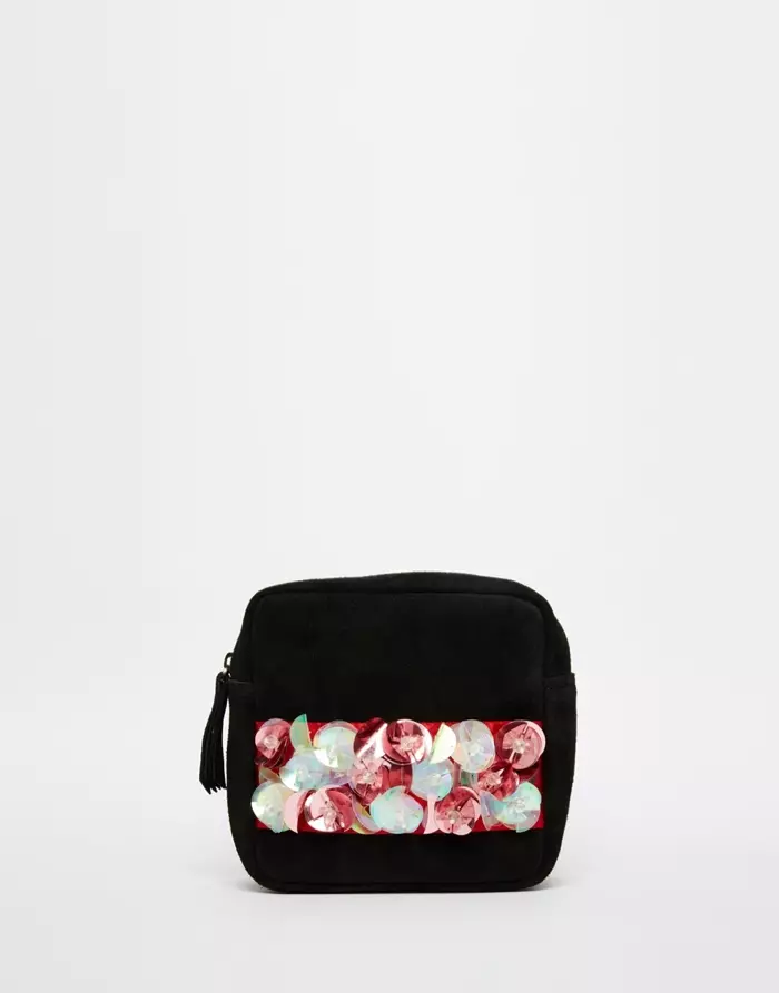 A V Robertson ASOS Black Embellished Clutch Bag