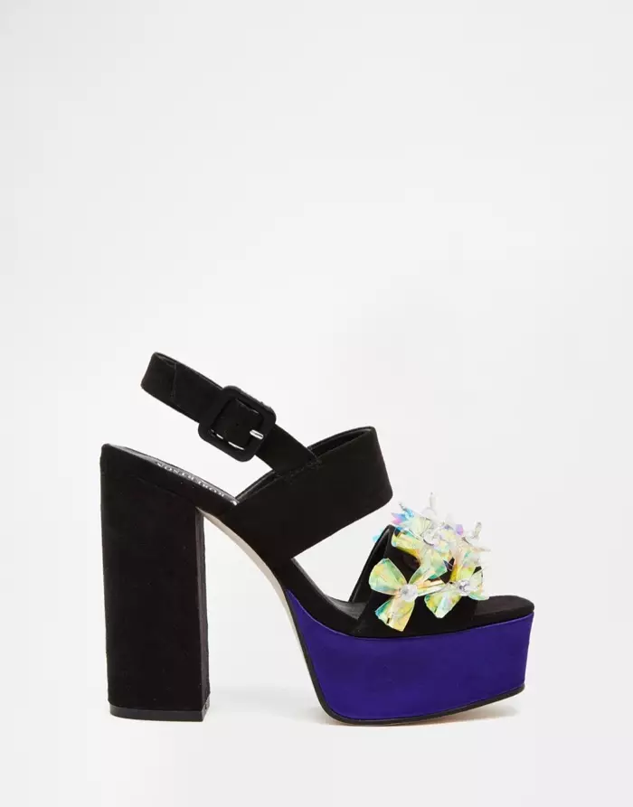 A V Robertson x ASOS Black Nusu Heeled Jukwaa