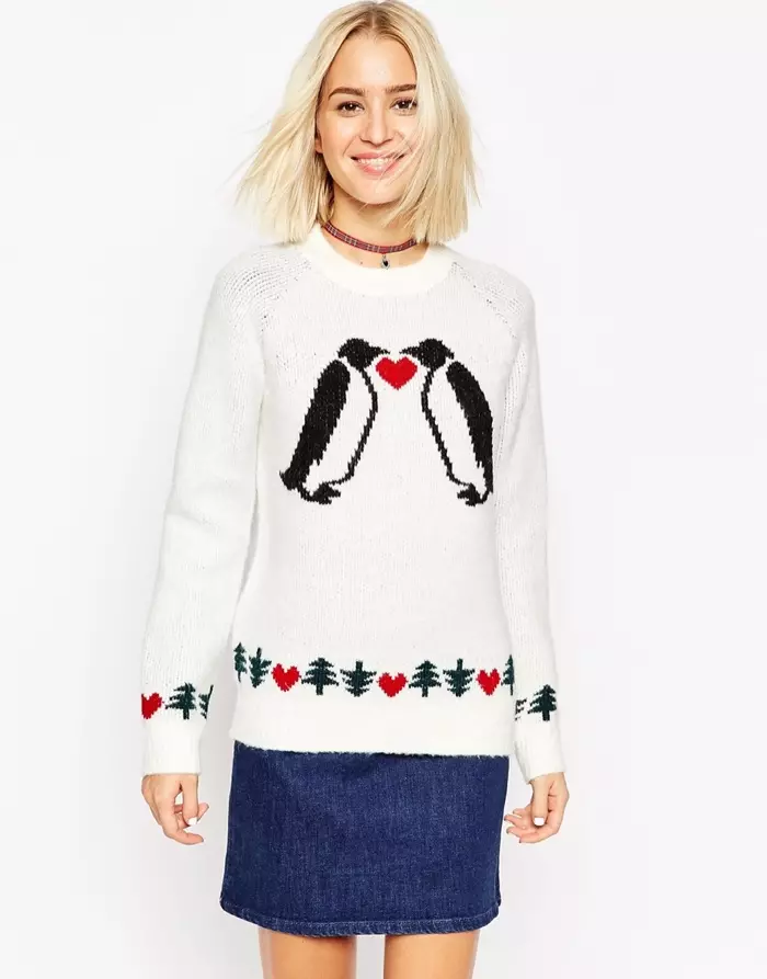 Geansaí Nollag ASOS le Penguins