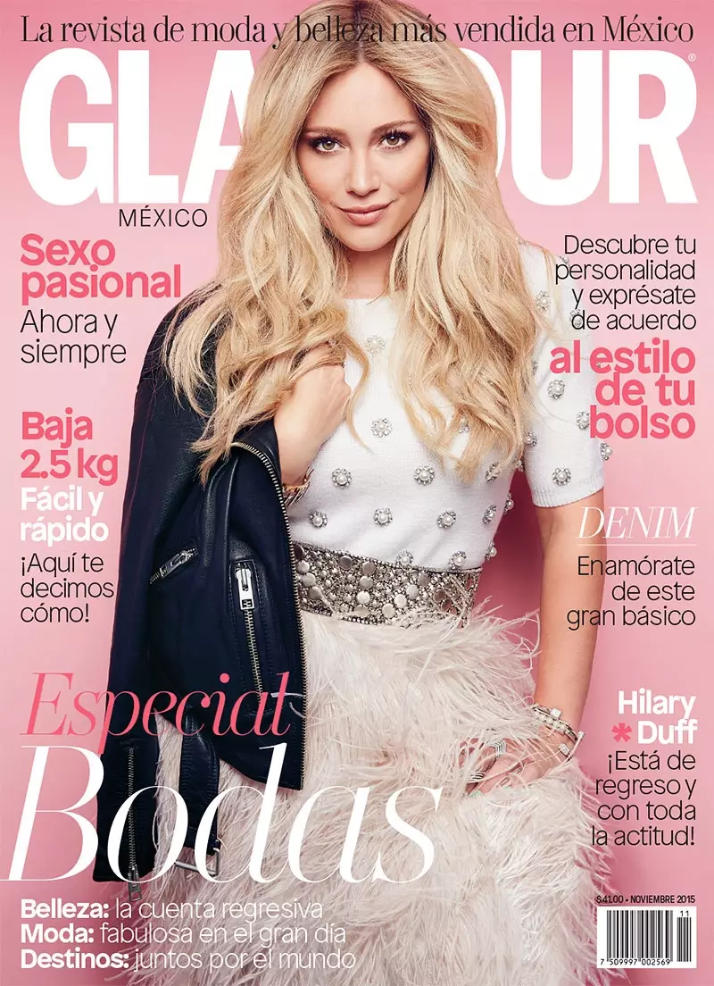 Hilary Duff a la portada de Glamour Mexico del novembre de 2015