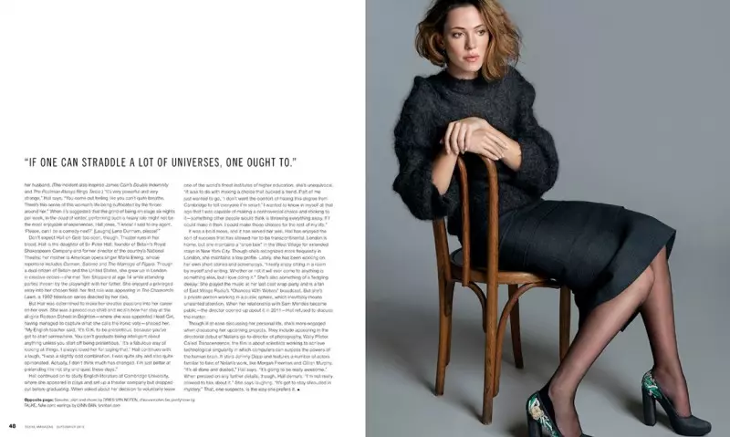 Rebecca Hall Charms në revistën Scene Shtator 2013 nga An Le