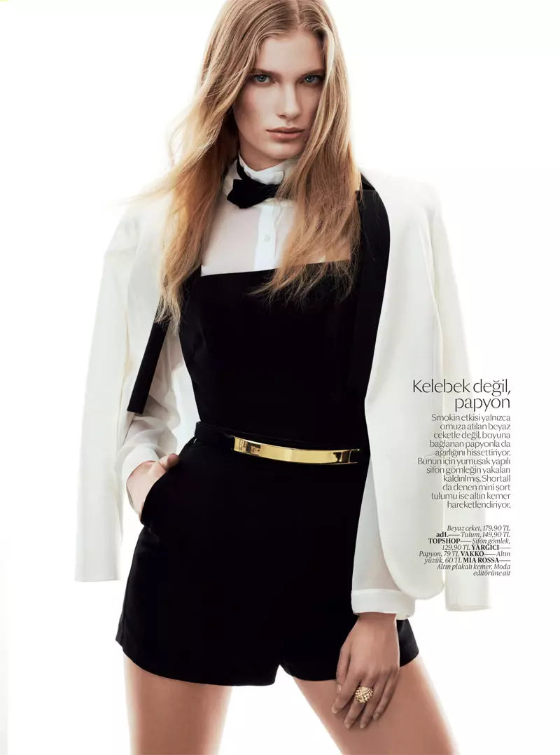 Ilse de Boer мухолифатҳоро дар Vogue Turkey апрели 2013 аз ҷониби Үмит Савачи иҷро мекунад