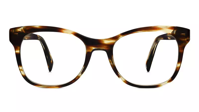 Warby Parker Lucy Narrow Glasses in Striped Sassafras $95