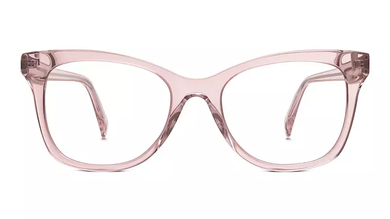 Warby Parker Hallie Okulary w kolorze różowego kryształu 95