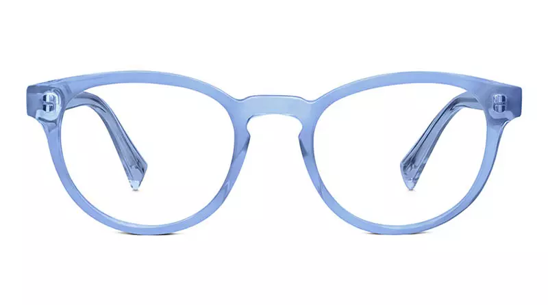 Warby Parker Percey Crystal Glasses في Tidal Blue 95 دولارًا