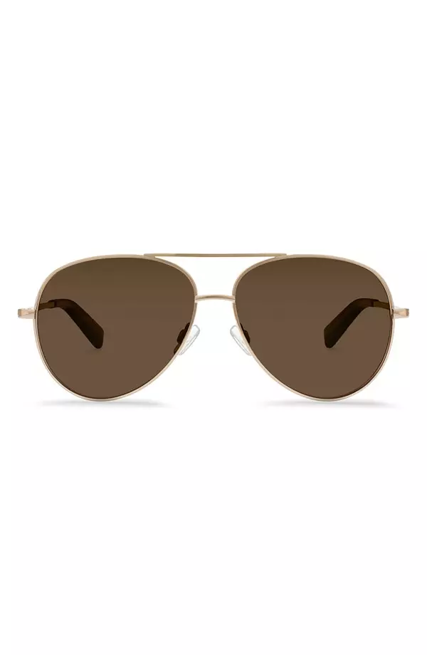 Syze dielli aviator me titan të polarizuar Warby Parker Crossfield