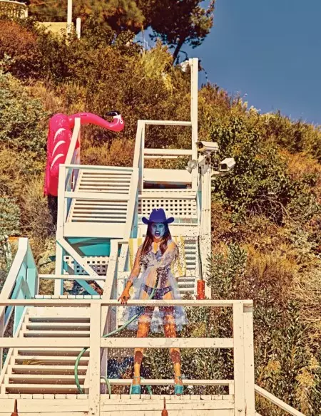 Selena Gomez Hits the Beach for W Cover Story