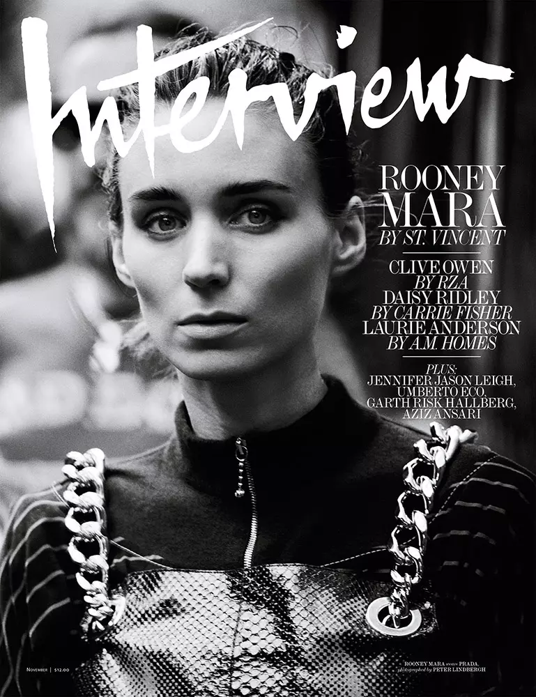 Rooney Mara az Interview Magazin 2015. novemberi borítóján