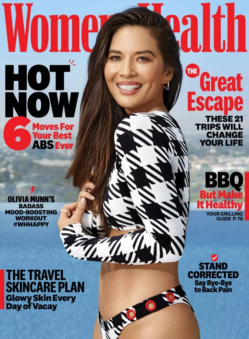 Olivia Munn ing Sampul Kesehatan Wanita Juli/Agustus 2019