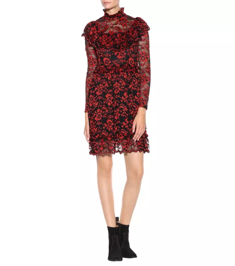 Ganni Flynn Ruffled Lace Dress 280$