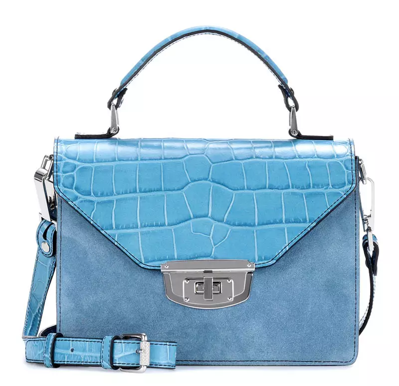 Ganni Gallery Embossed Leather Suede Shoulder Bag $475