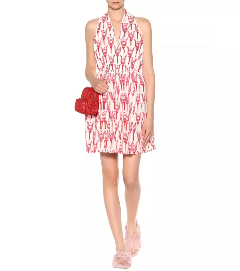 Miu Miu Printed Cotton Halter Dress $1,960