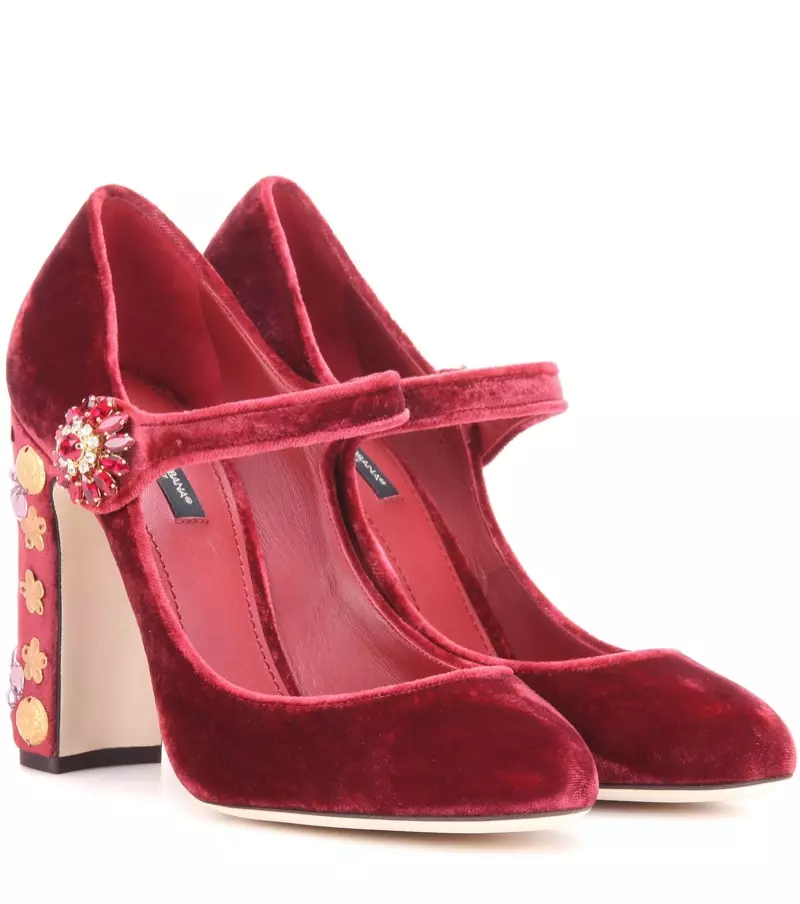Dolce & Gabbana ukrašene pumpice u crvenoj boji