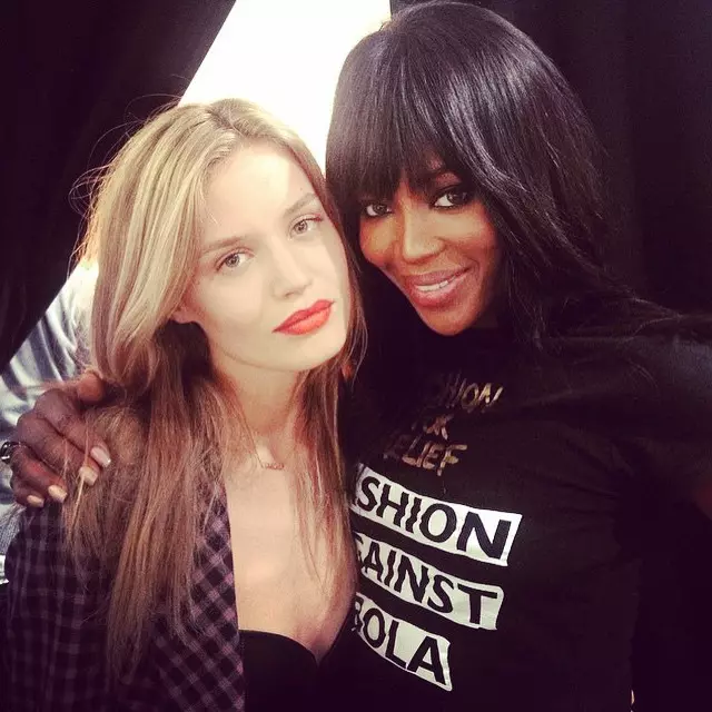 Georgia May Jagger en Naomi Campbell op Naomi's Fashion for Relief-evenement