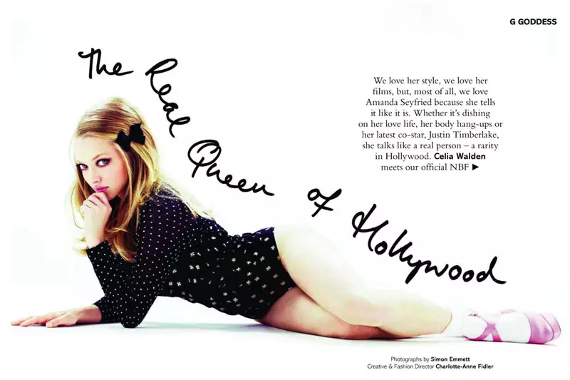 Amanda Seyfried door Simon Emmett voor Glamour UK november 2011