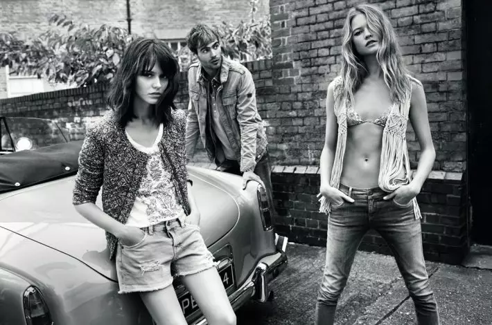 Behati Prinsloo en vedette dans la campagne printemps-été 2014 de Pepe Jeans à Londres