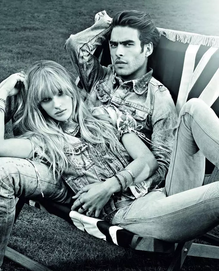 Anne Vyalitsyna ar gyfer Ymgyrch Gwanwyn 2011 Pepe Jeans