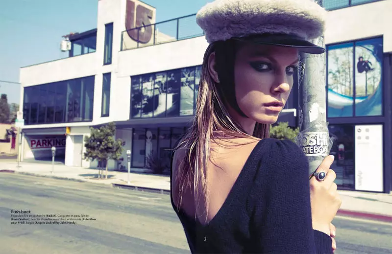 Angela Lindvall de Tesh para Elle France en decembro de 2011