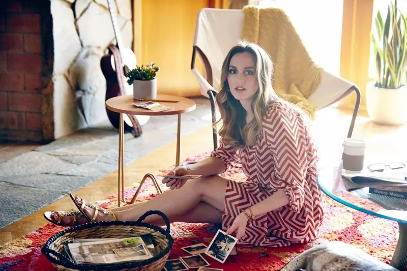 Leighton Meester แสดงในไดอารี่สไตล์ฤดูใบไม้ผลิปี 2015 ให้กับ Jimmy Choo