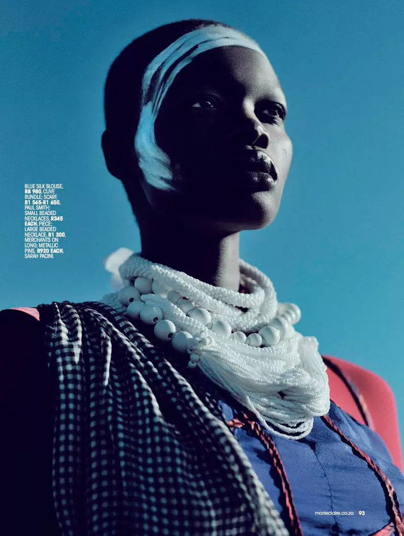 Marie Claire Cənubi Afrika üçün Aluad Deng Anei İdman Tartans və Plaids