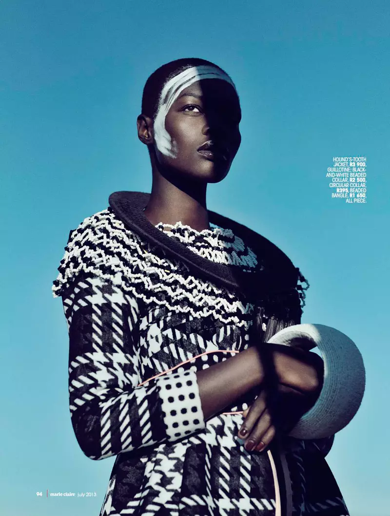 Aluad Deng Anei Sports Tartans és Plaids Marie Claire Dél-Afrika számára