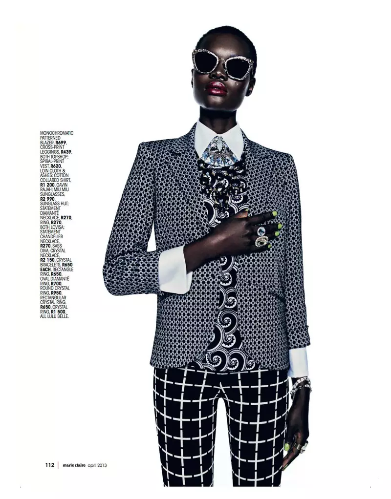 Aluad Deng Anei Suits Up mo Marie Claire Aferika i Saute Lomiga Aperila