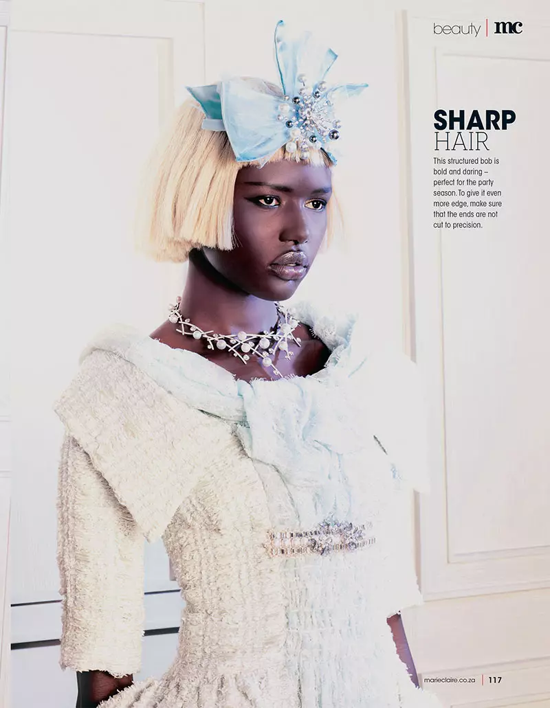 Ajak Deng Dons Chanel Beauty for Marie Claire Nam Phi số tháng 12